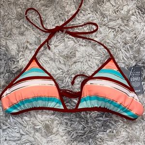 aerie striped strappy bikini top